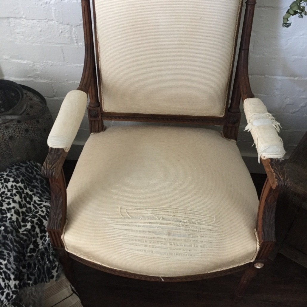 Before - Antique Chair with Arms Restore